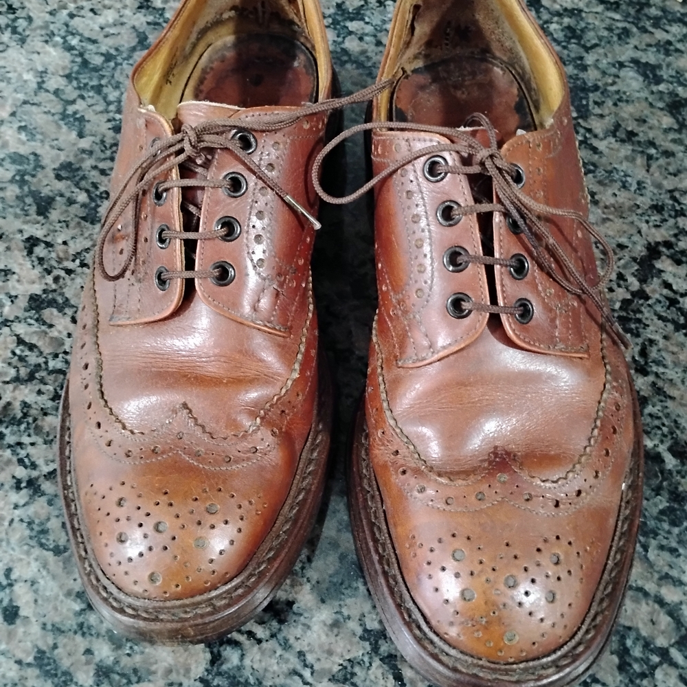 Vintage Trickers Brown Leather Men's Brogue Shoes - Picture 2 of 13